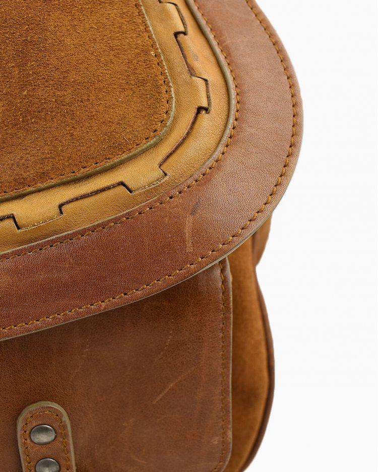 Bolsa Dior Original Gaucho Saddle Suede Marrom Feminino